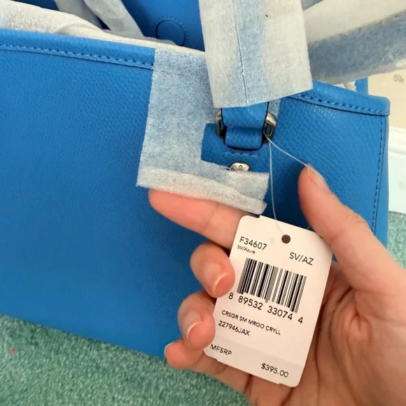 Coach Margot Vibrant Blue Satchel 💙 Rare Blue 💙 2016 Edition 💙 SUMMER COLOR - Picture 7 of 10